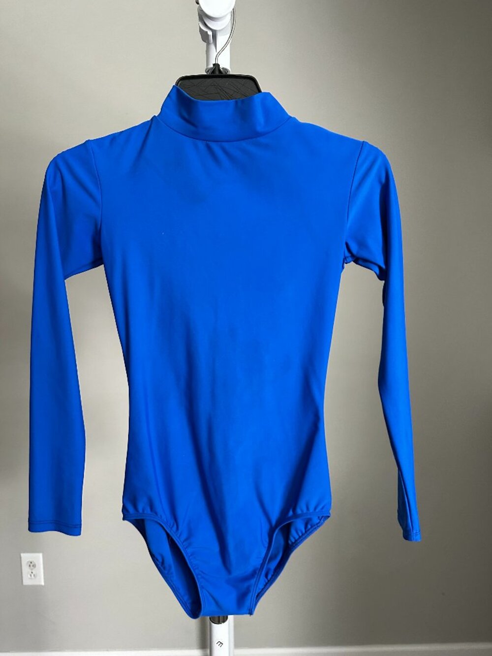 Blue Long Sleeve Dance Leotard Size Small
